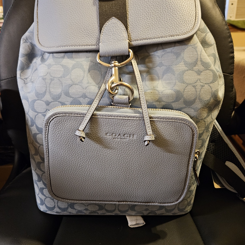 Coach Light Blue Backpack - Picture 2 of 4